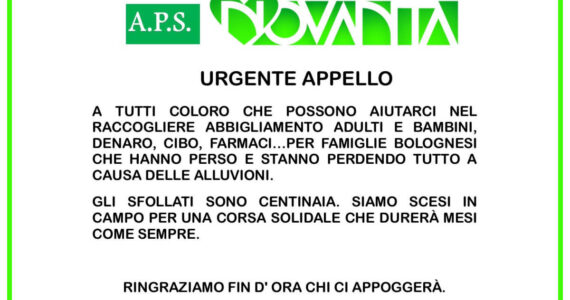 Appello urgente alluvione Emilia Romagna